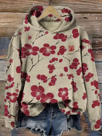 Mia | Farbenfroher Blumen-Jacquard-Kapuzenpullover Für Den Herbst