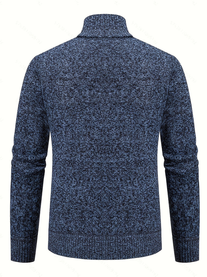 Walter | Full-Zip Cardigan – Textured Design for Men