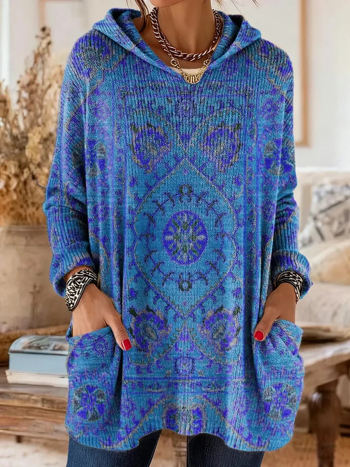 Vivid | Hoodies – Vintage-Inspired Ethnic Print for Women