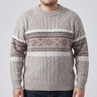 Matthias | Nordic Strickpullover Mit Grobem Zopfmuster