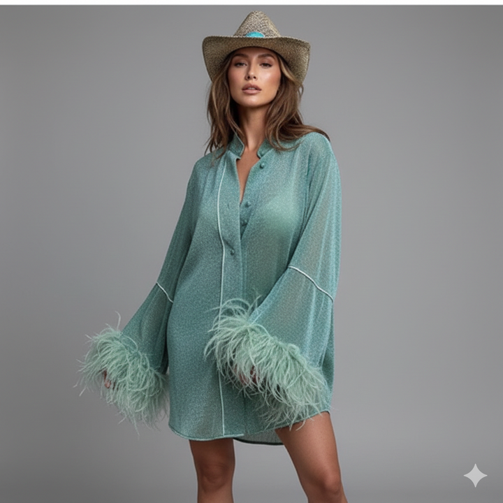Janina | Elegant and Comfortable Two-Piece Set with Stand-Up Collar