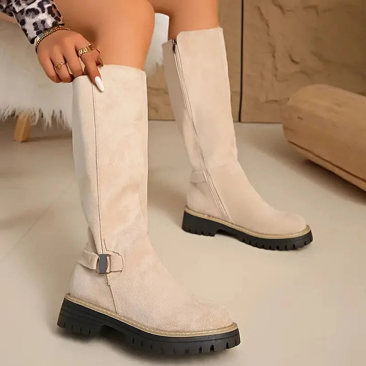 Valerie | Elegant knee-high boots with stylish buckle details
