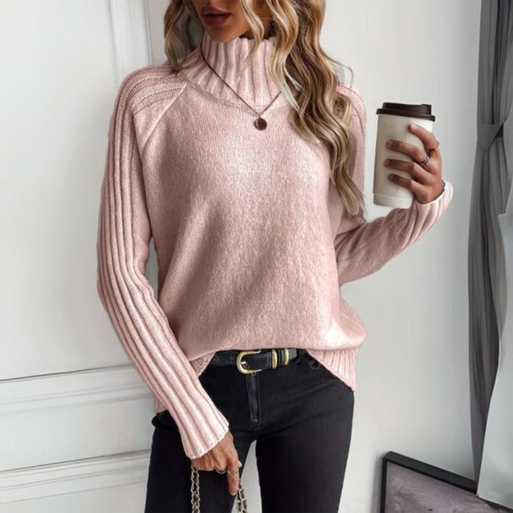 Lena | Rollkragenpullover mit Rippärmeln für Damen