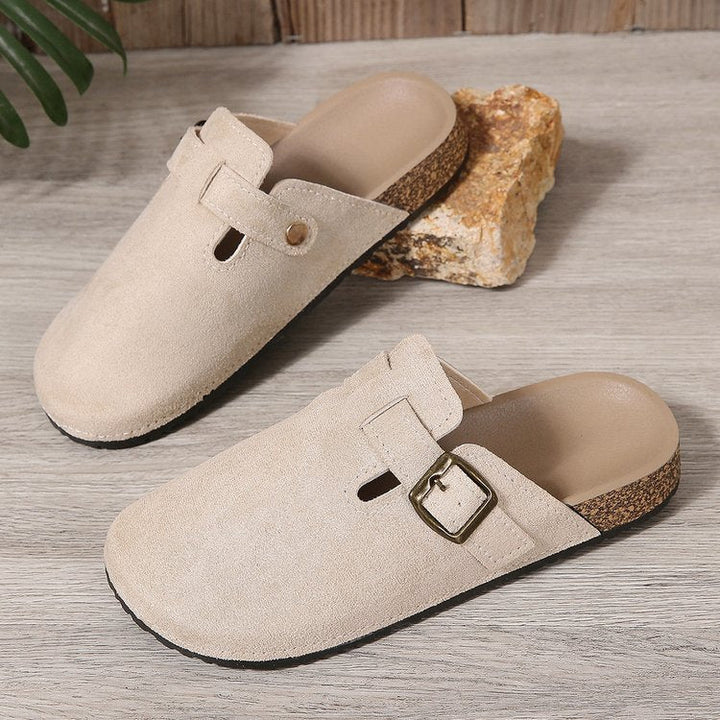 Charlotte | Elegant and Stylish Suede Mules with Buckle