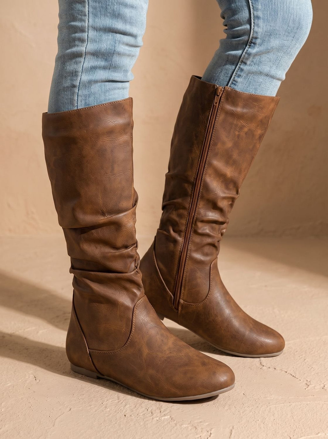 Harper | Slouchy Flat Knee High Boots für Frauen