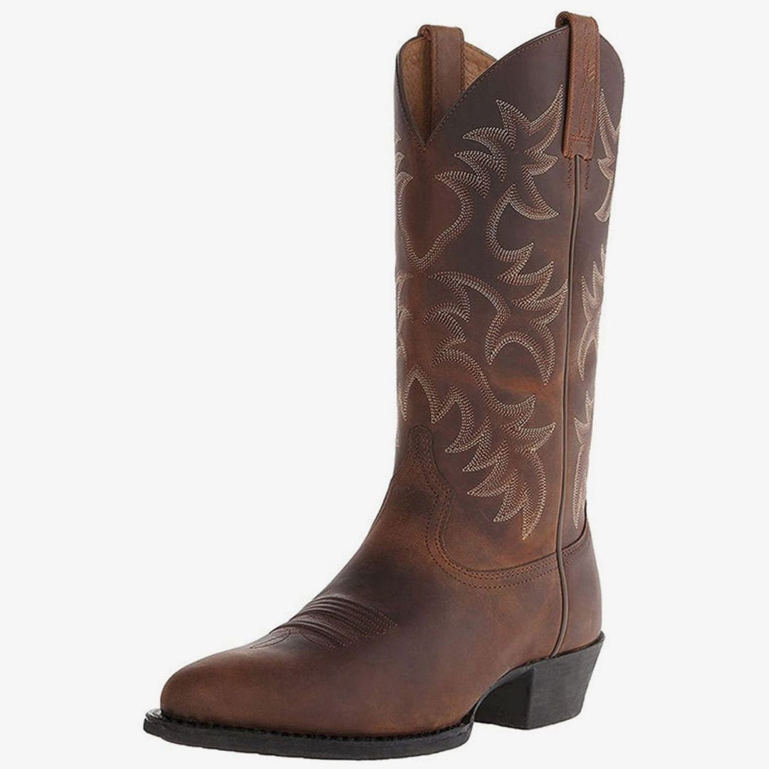 Hannah | Cowboystiefel – Damen mit Western-Stickerei Blockabsatz