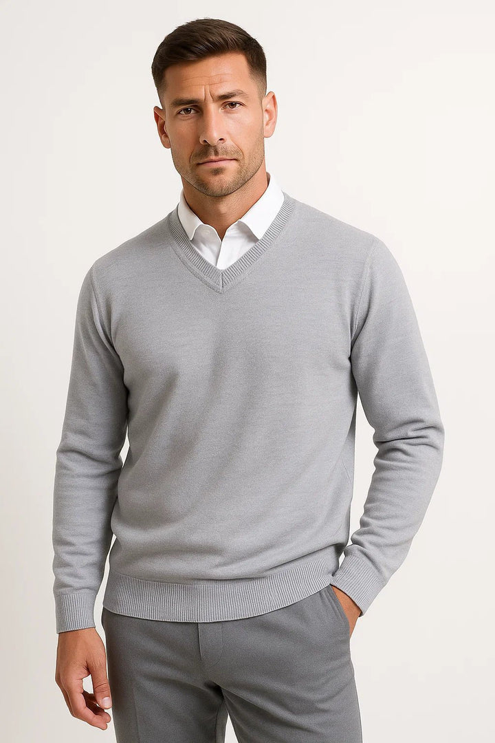Tom | Cashmere V-Neck Slim Fit Sweater for Men