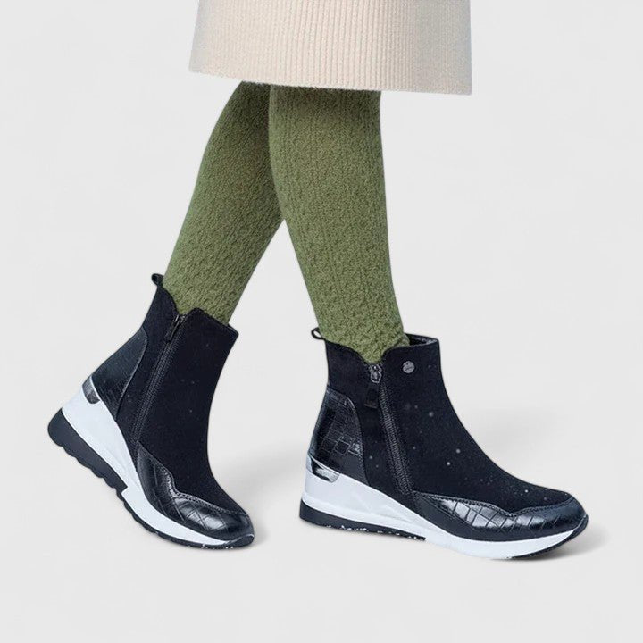Charlotte | Orthopedic and Stylish Wedge-Heel Ankle Boots