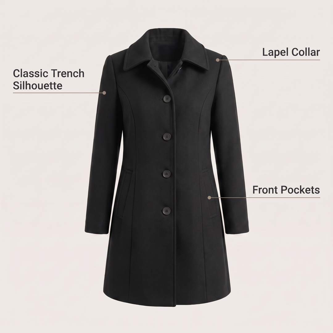 Aveline | Classic Trench Coat – Elegante Passform für Frauen