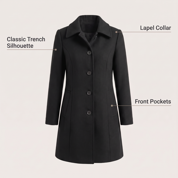 Aveline | Classic Trench Coat – Elegante Passform für Frauen