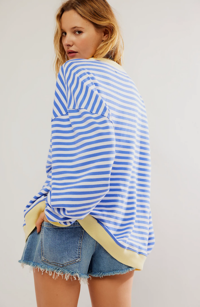 Amelia | Gestreifter Pullover für Damen – Übergroße Passform