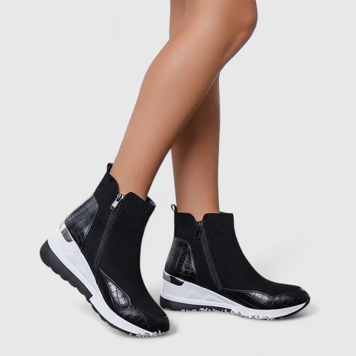Charlotte | Orthopedic and Stylish Wedge-Heel Ankle Boots