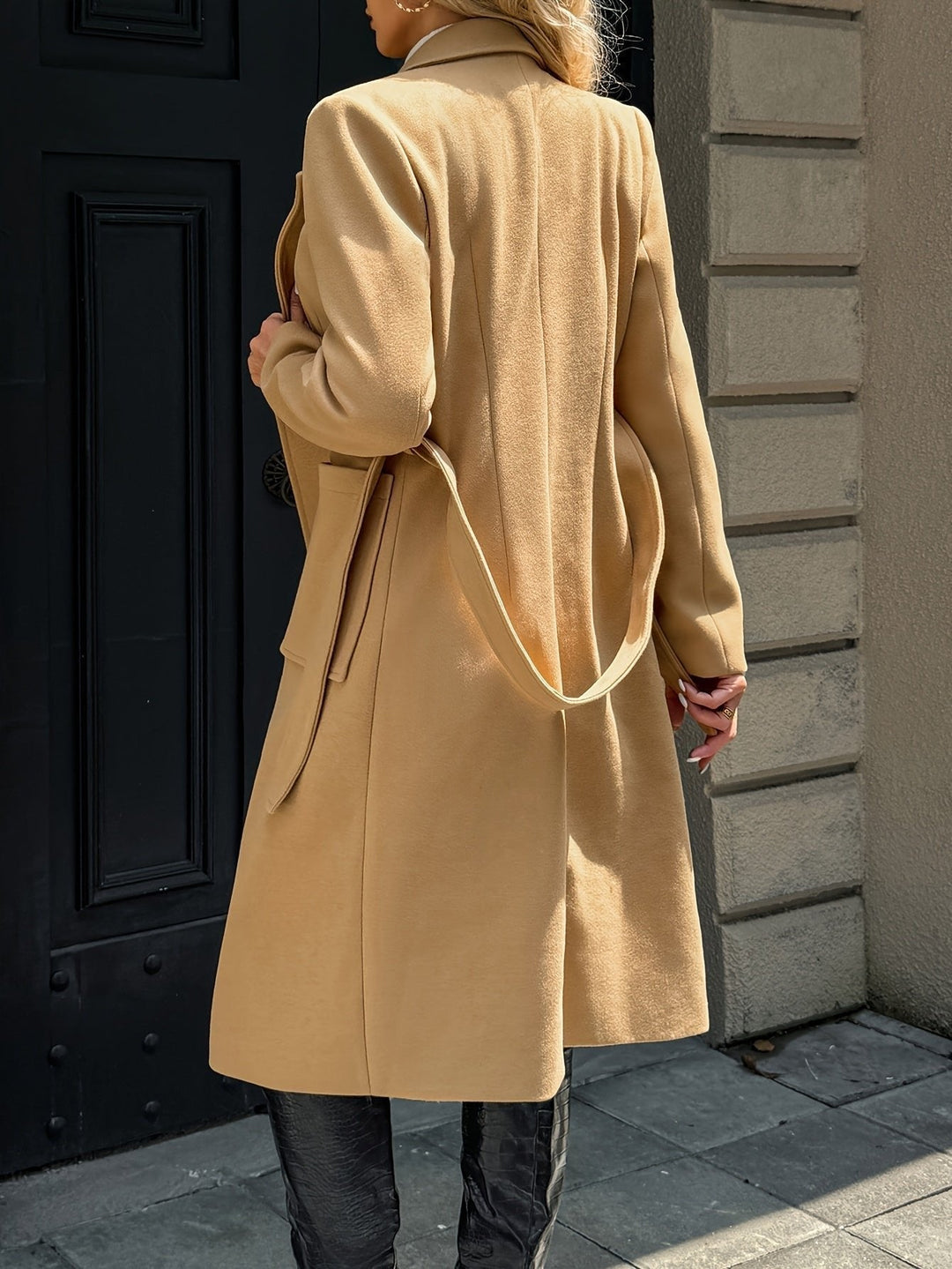 Evangeline | Long Coat – Timeless Belted Style for Women
