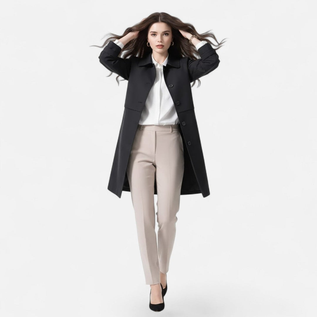 Celina | Classic and Lightweight Midi Trench Coat