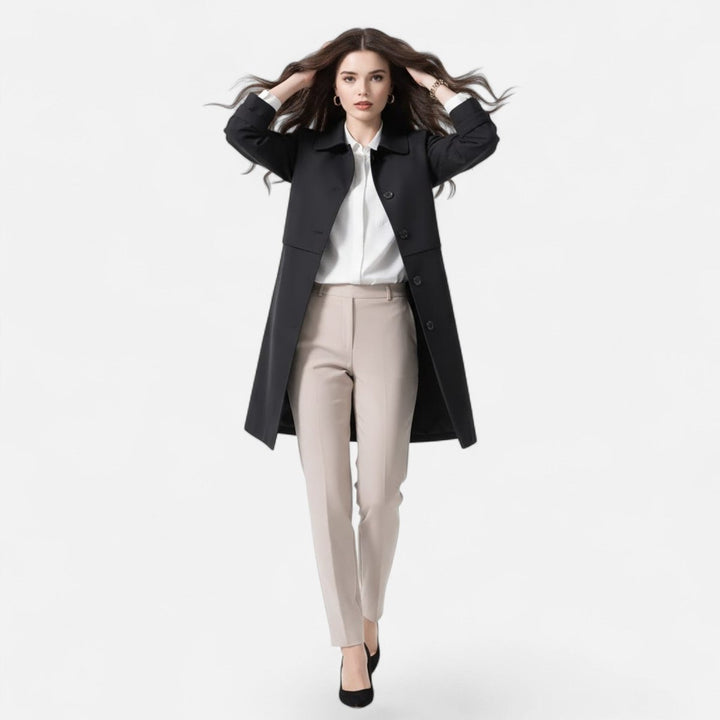 Celina | Classic and Lightweight Midi Trench Coat