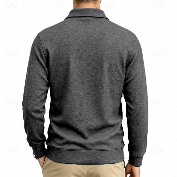 Harold | Langarm Polo-Shirt mit Taschen