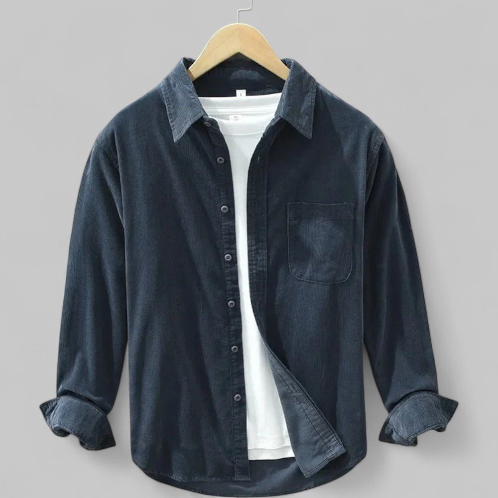 Alighiero | Corduroy Shirt with Long Sleeves