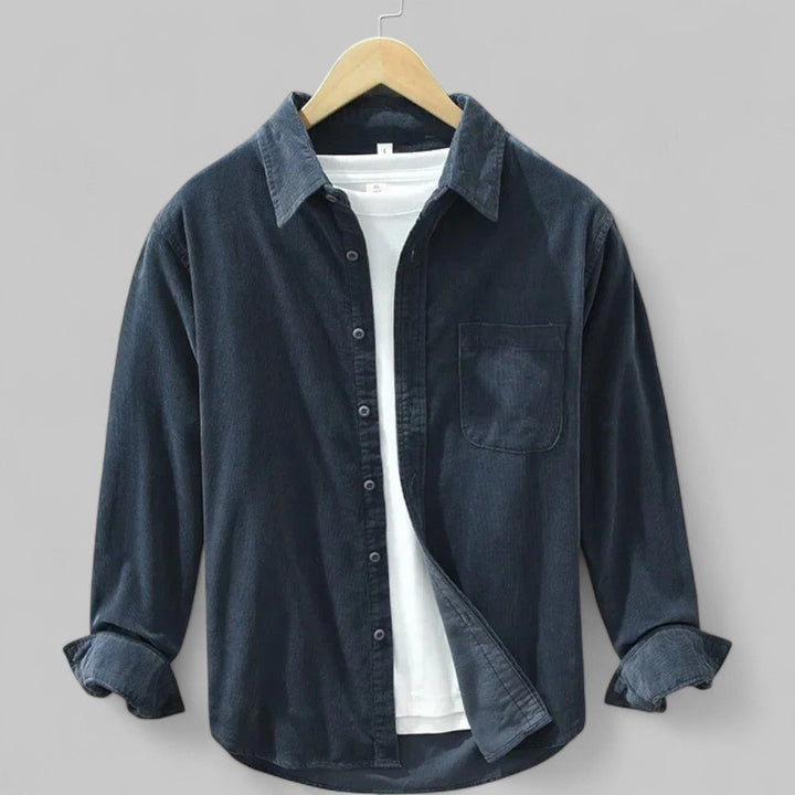 Alighiero | Corduroy Shirt with Long Sleeves
