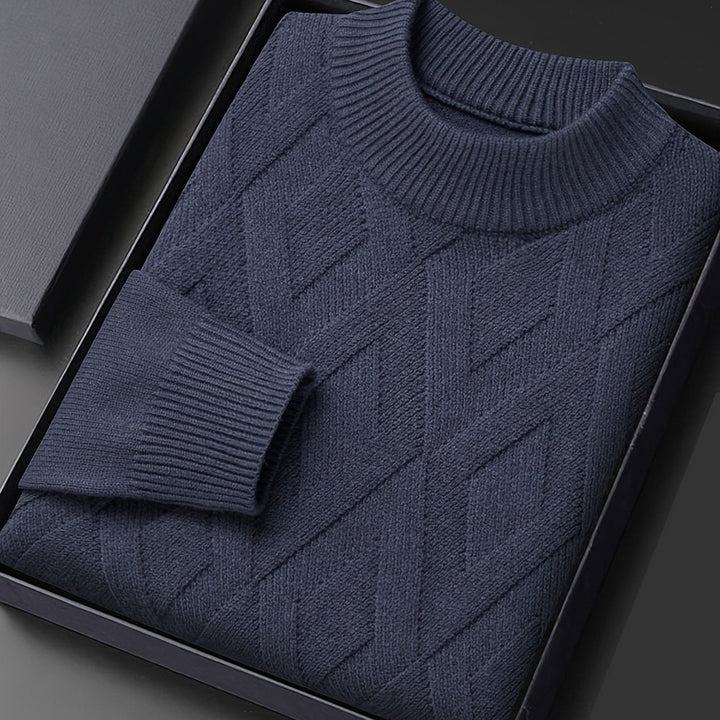 Ellis | Textured Mock-Neck Sweater – Klassisches Design für Herren