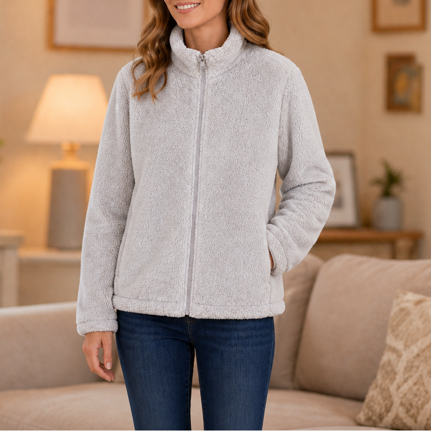 Velora | Fleecejacke mit Stehkragen – Weich und Warm für Frauen