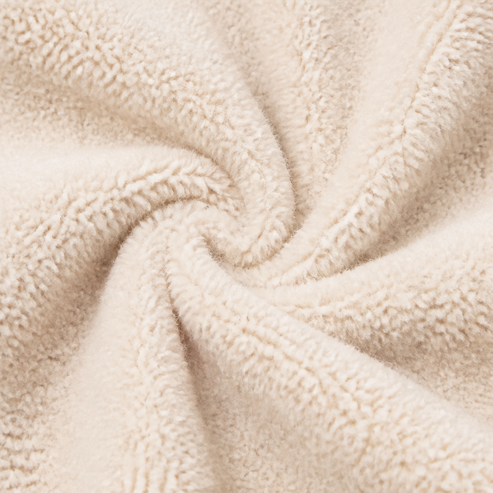 Plushlynn | Teddy Coat mit Kunstlederbesatz für Frauen