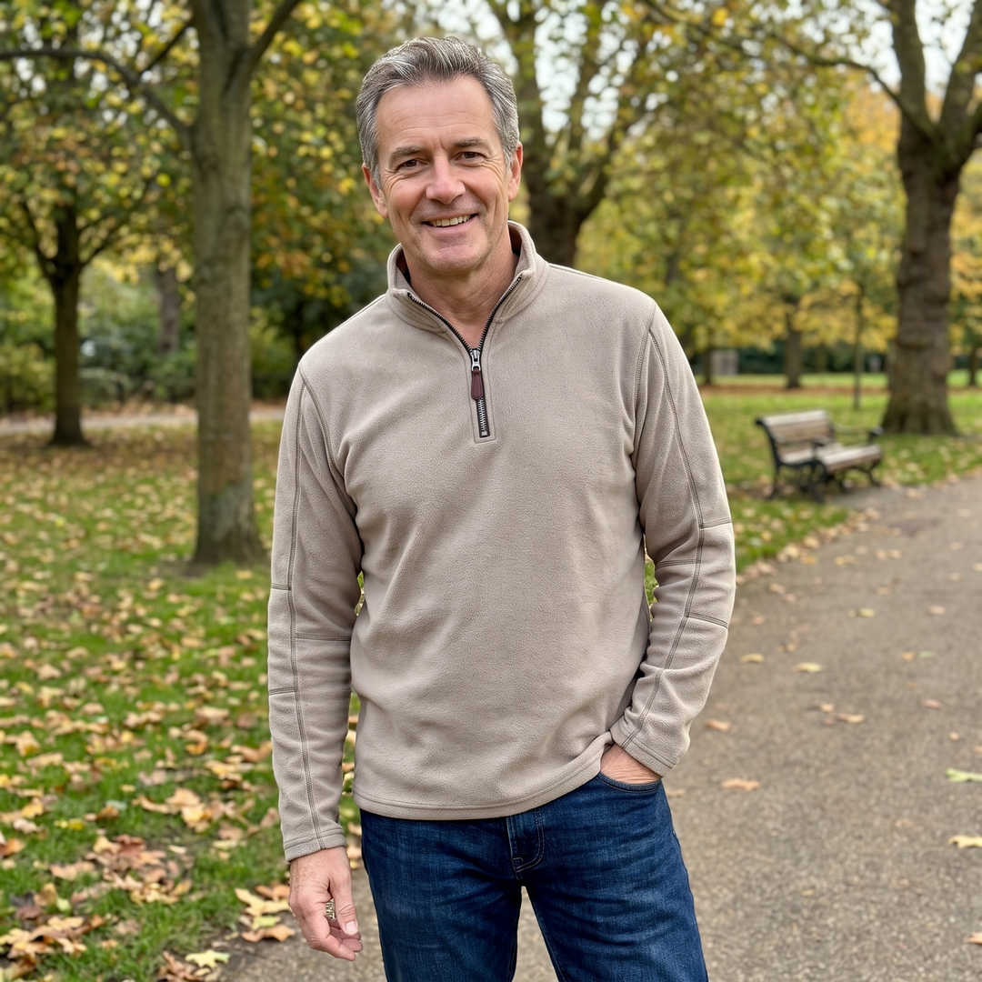 Hollingworth | Fleece Pullover – Bequemer Quarter Zip für Männer