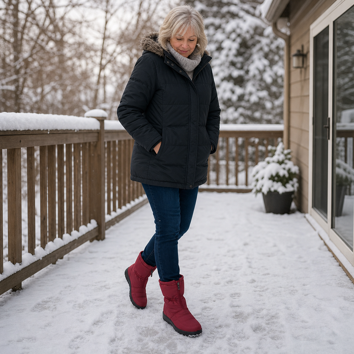 Frostbella | Zip-Up Mid-Calf Snow Boots für kalte Tage
