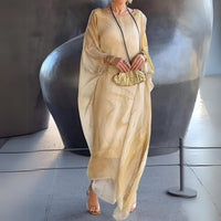 Lena | Elegant Long-Sleeve Maxi Dress with a Flowing Silhouette