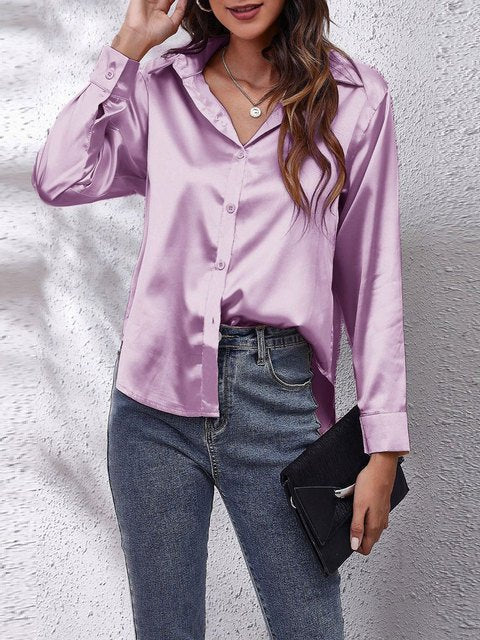 Liora | Seidenhemd – Elegantes Langarmdesign für Frauen