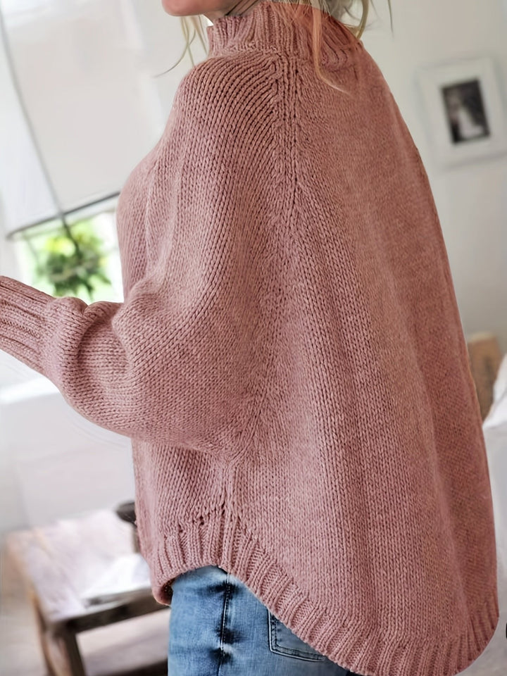 Corinna | Grober Rollkragen-Kabelstrickpullover für Frauen