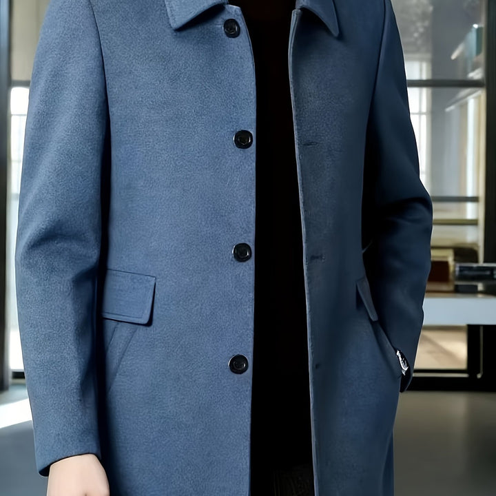 Gerard | Überziehmantel – Eleganter Single-Breasted Stil für Männer