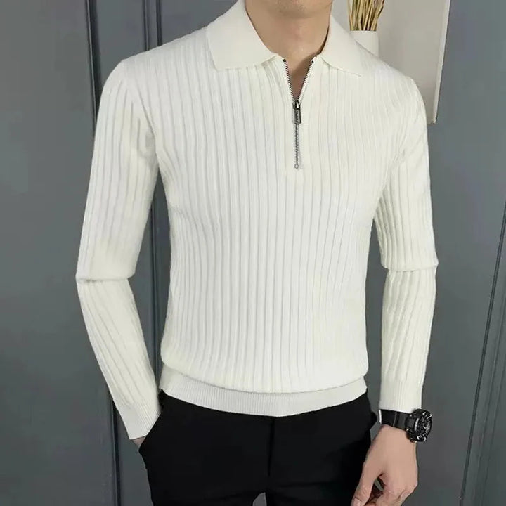 Nordic | Zip Sweater mit gestreiftem Muster für Herren