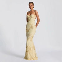 Stefanie | Floral Wedding Guest Dress with Elegant Mermaid Silhouette