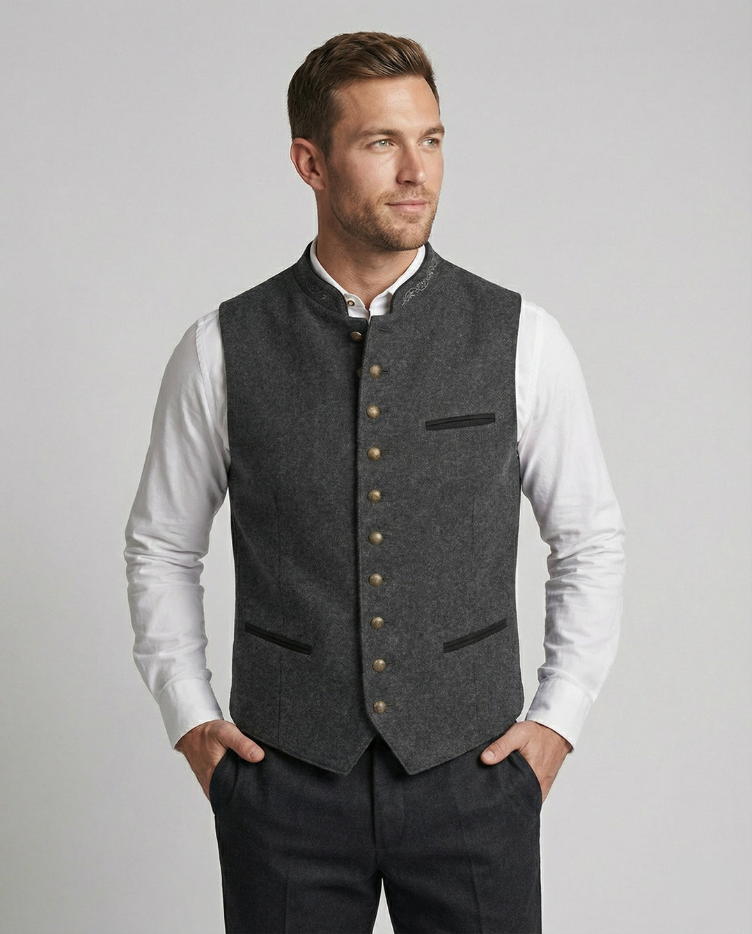 Alden | Elegante, Slim-Fit Herren-Trachtenweste für formelle Anlässe 0