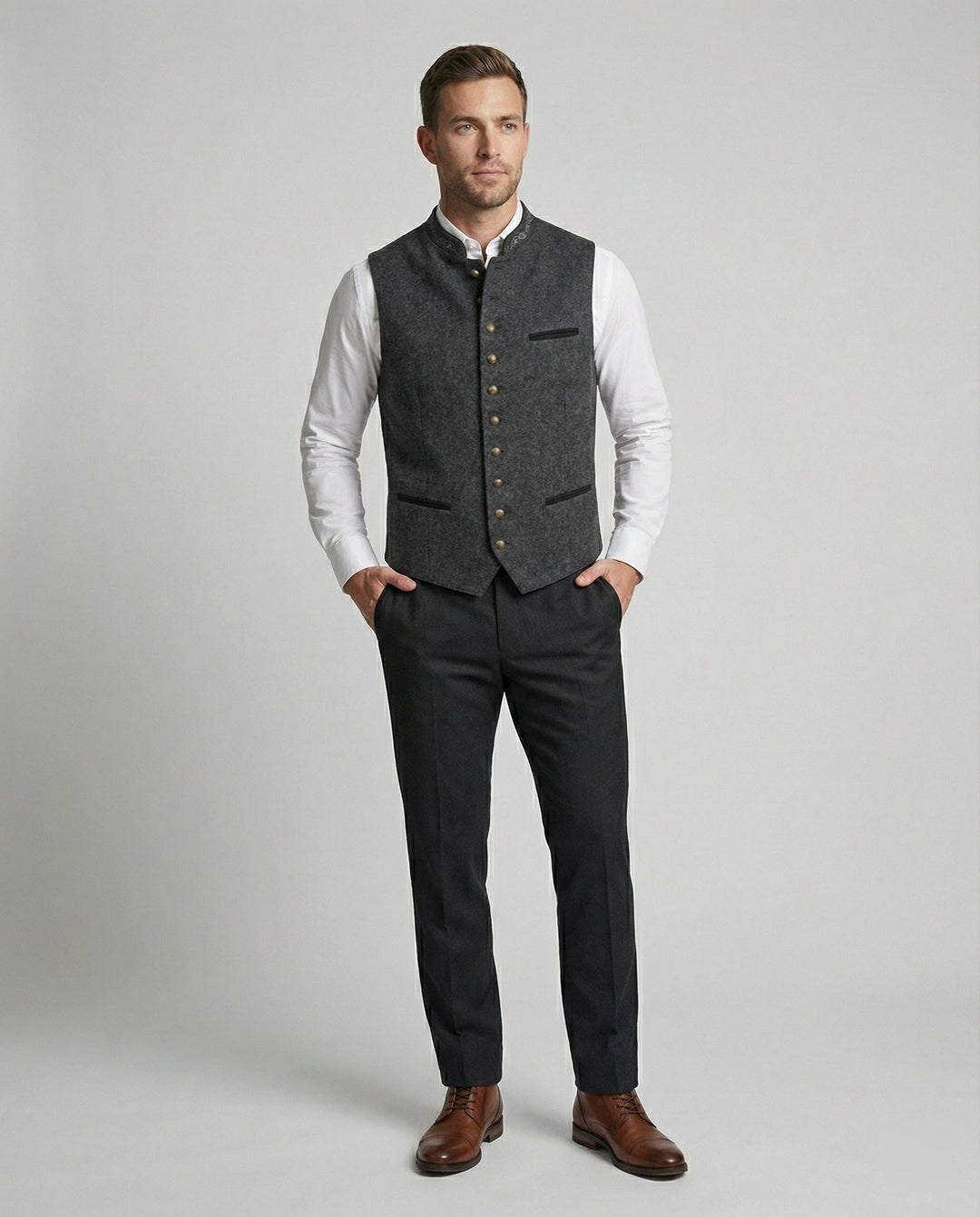 Alden | Elegante, Slim-Fit Herren-Trachtenweste für formelle Anlässe 1