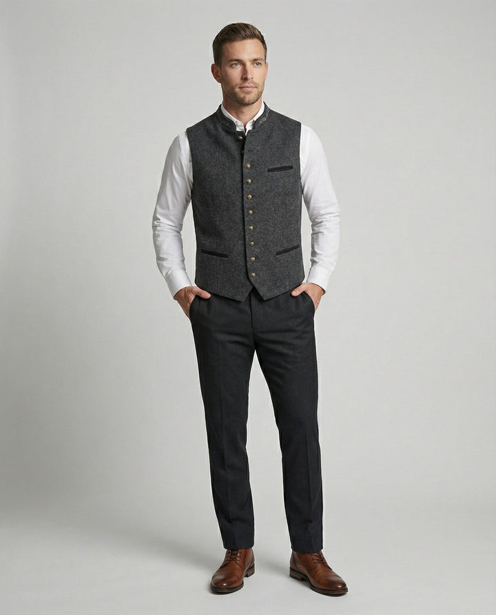 Alden | Elegante, Slim-Fit Herren-Trachtenweste für formelle Anlässe 1