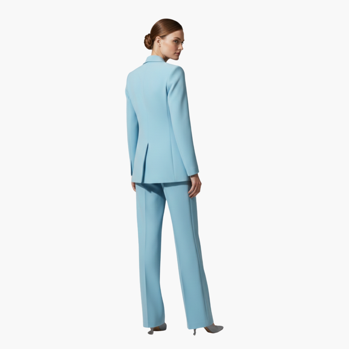 Allegra | Elegantes, Maßgeschneidertes Damenanzug Blau – Blazer & Hose Set für Stilvolle Anlässe 3