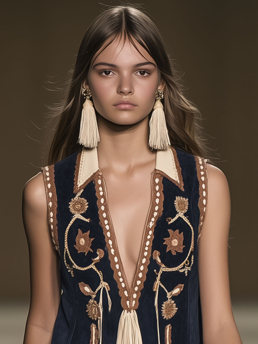 Amalia | Verspielt &amp; Elegant Damen Minikleid im Bohemian Stil 3