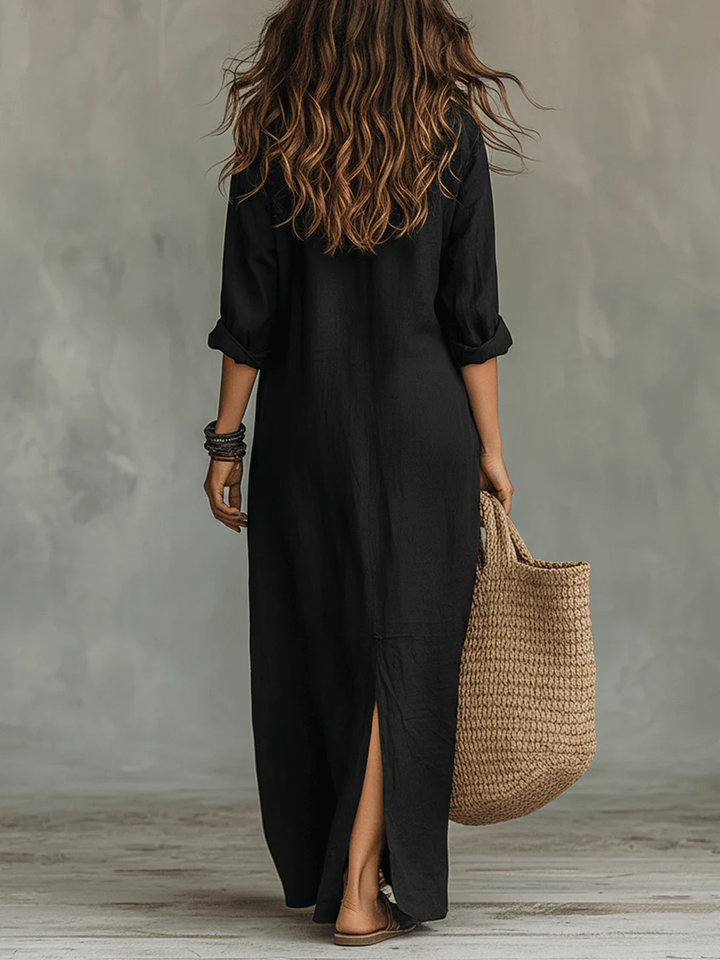 Amara | Maxikleid Sommer Langes Kleid Locker Fließend Elegant 4