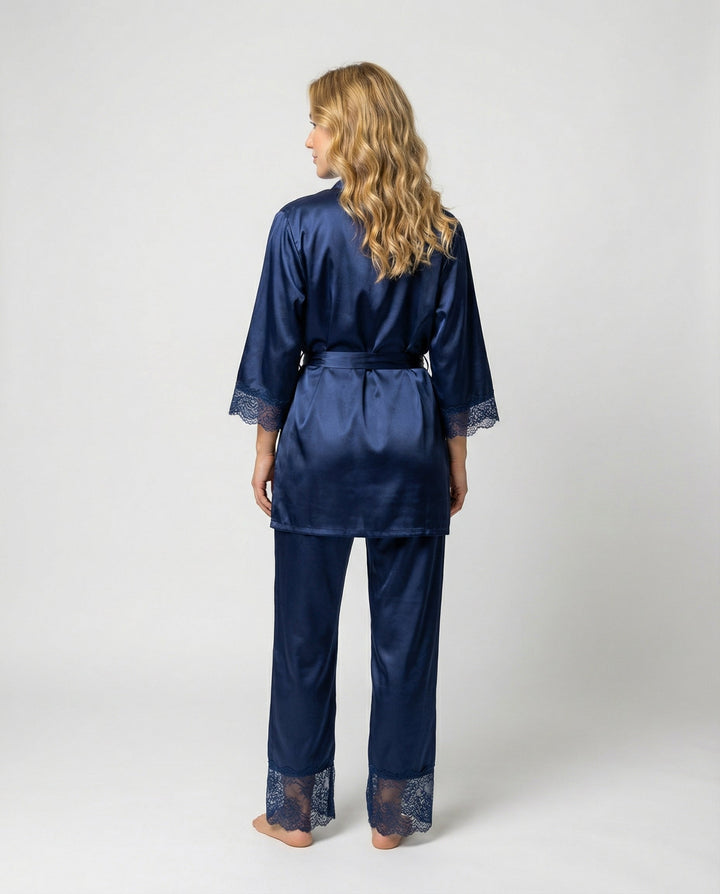 Amelia | Elegantes, Weiches &amp; Bequemes Damen-Seiden-Pyjama-Set 1