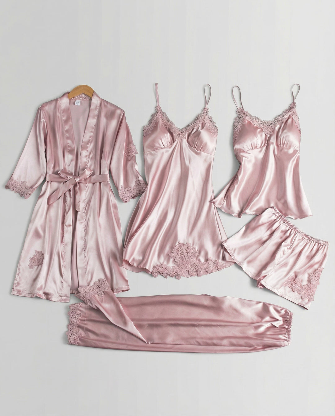 Amelia | Elegantes, Weiches &amp; Bequemes Damen-Seiden-Pyjama-Set 6