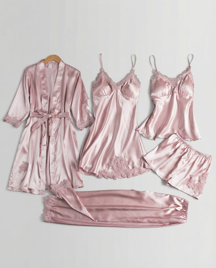 Amelia | Elegantes, Weiches &amp; Bequemes Damen-Seiden-Pyjama-Set 6