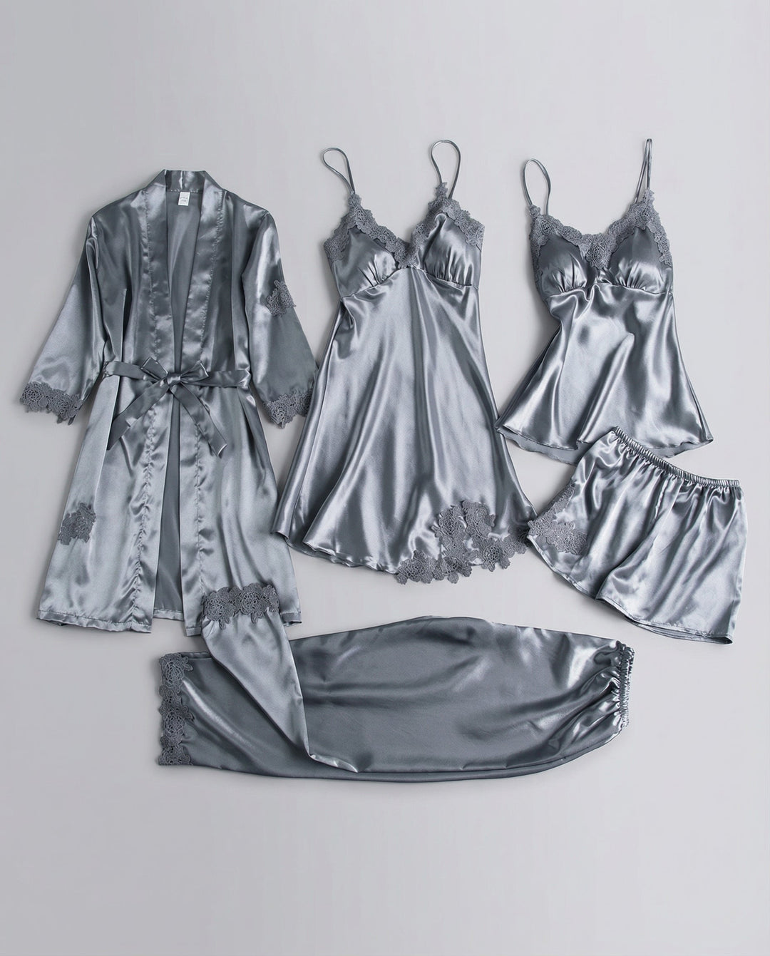 Amelia | Elegantes, Weiches &amp; Bequemes Damen-Seiden-Pyjama-Set 7