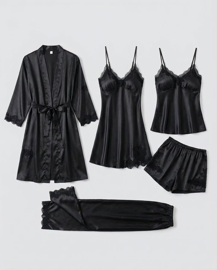 Amelia | Elegantes, Weiches &amp; Bequemes Damen-Seiden-Pyjama-Set 8