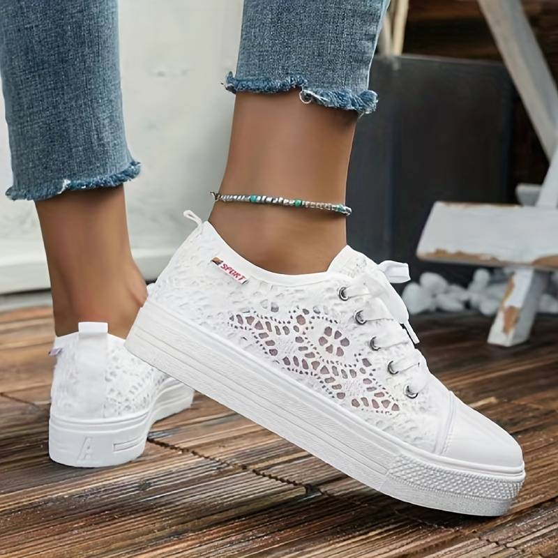Amelie | Atmungsaktive, Elegante & Bequeme Damen Sneaker aus Spitze 5