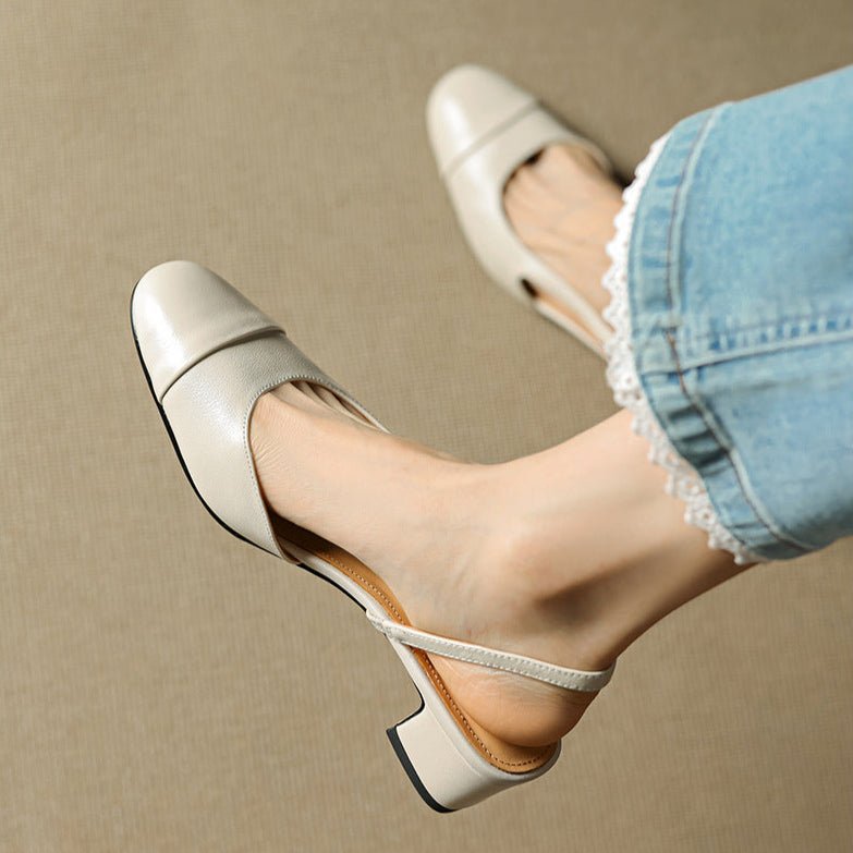 Amelie | Elegante Damen Pumps aus Echtleder mit Blockabsatz und Komfort-Fußbett 6