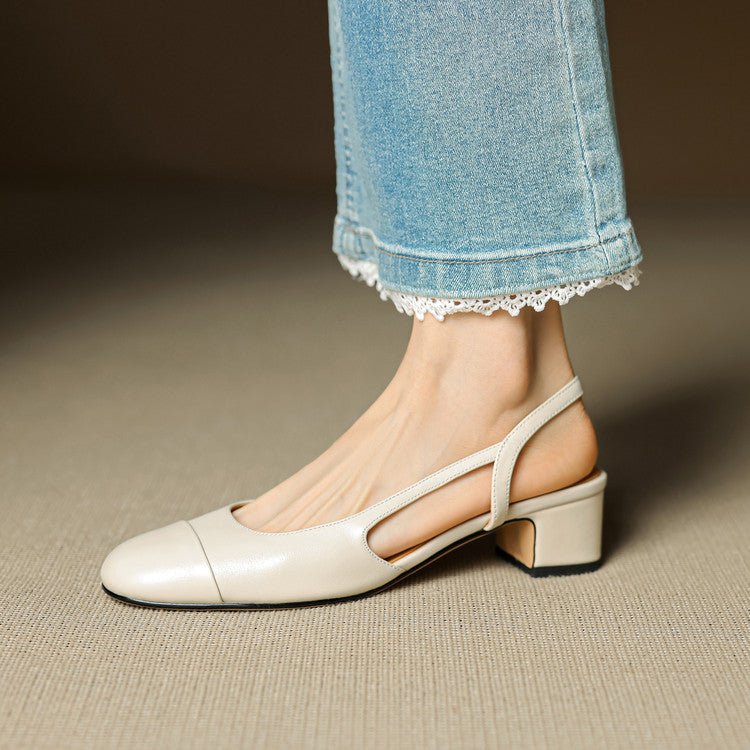 Amelie | Elegante Damen Pumps aus Echtleder mit Blockabsatz und Komfort-Fußbett 7