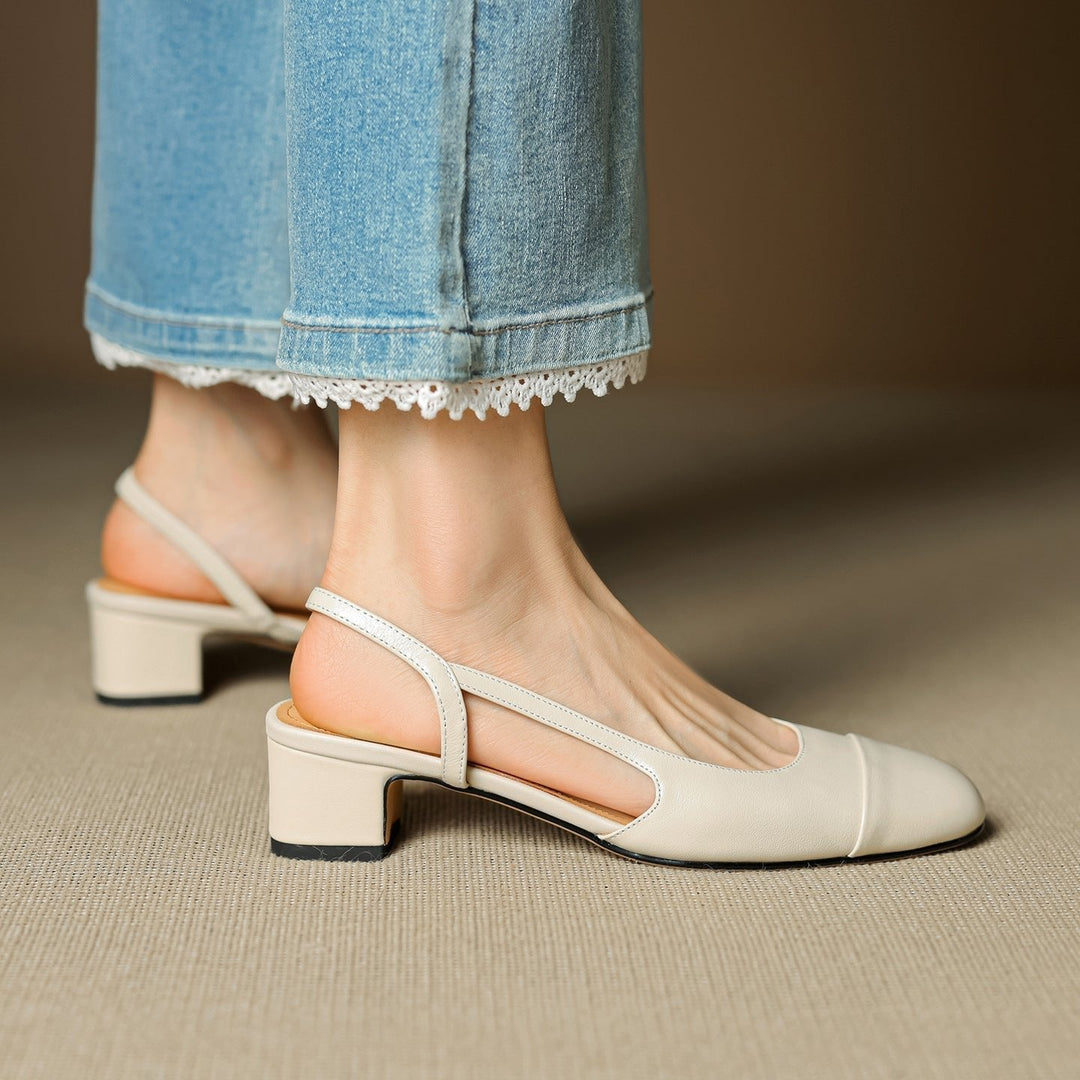 Amelie | Elegante Damen Pumps aus Echtleder mit Blockabsatz und Komfort-Fußbett 8