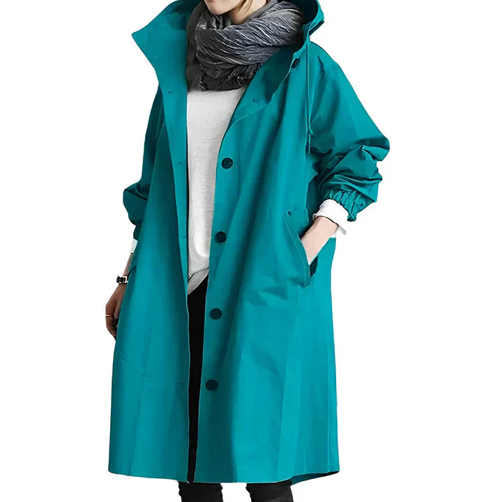Amelie | Wasserdichte & Leichte Damen Regenjacke mit Kapuze 4
