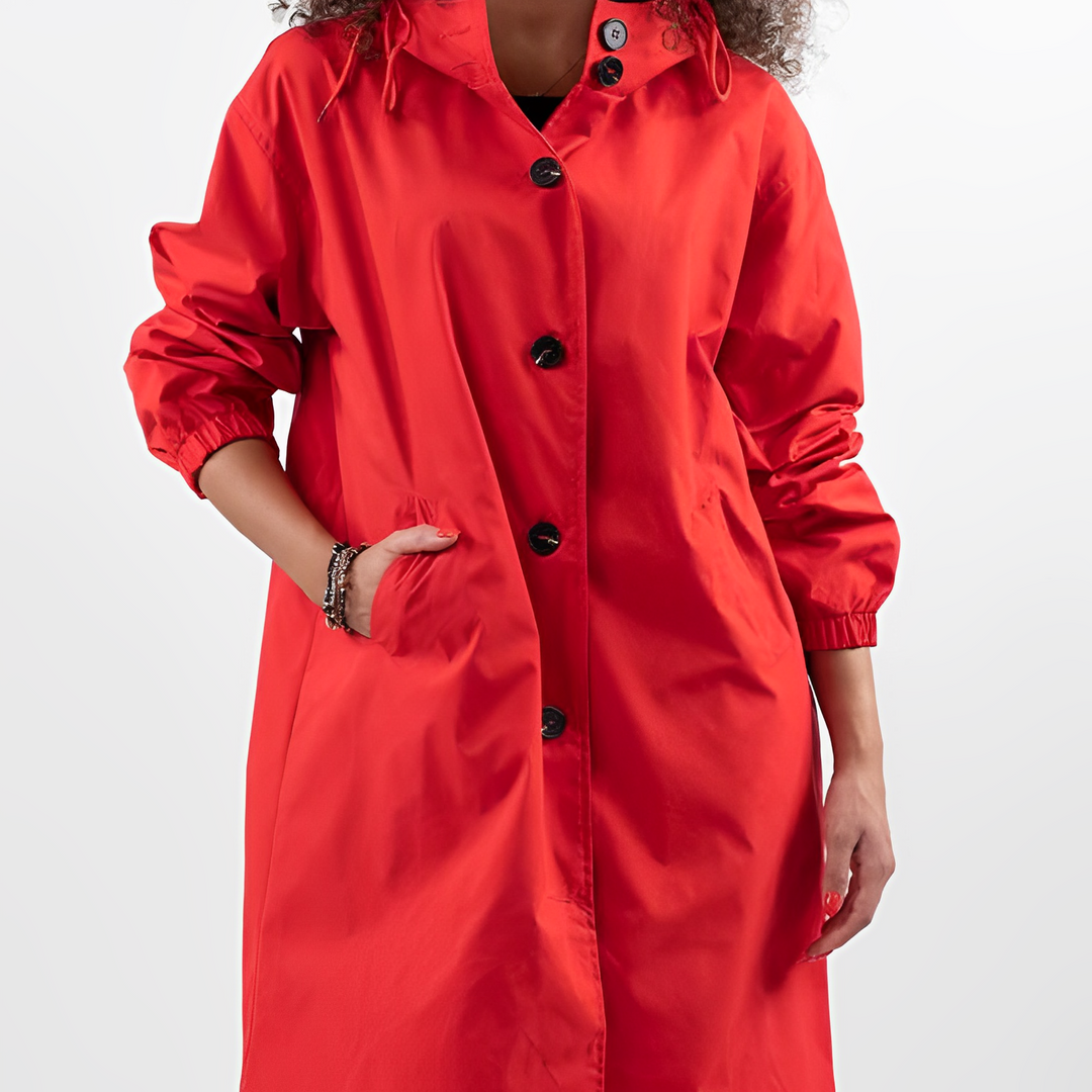 Amelie | Wasserdichte & Leichte Damen Regenjacke mit Kapuze 6